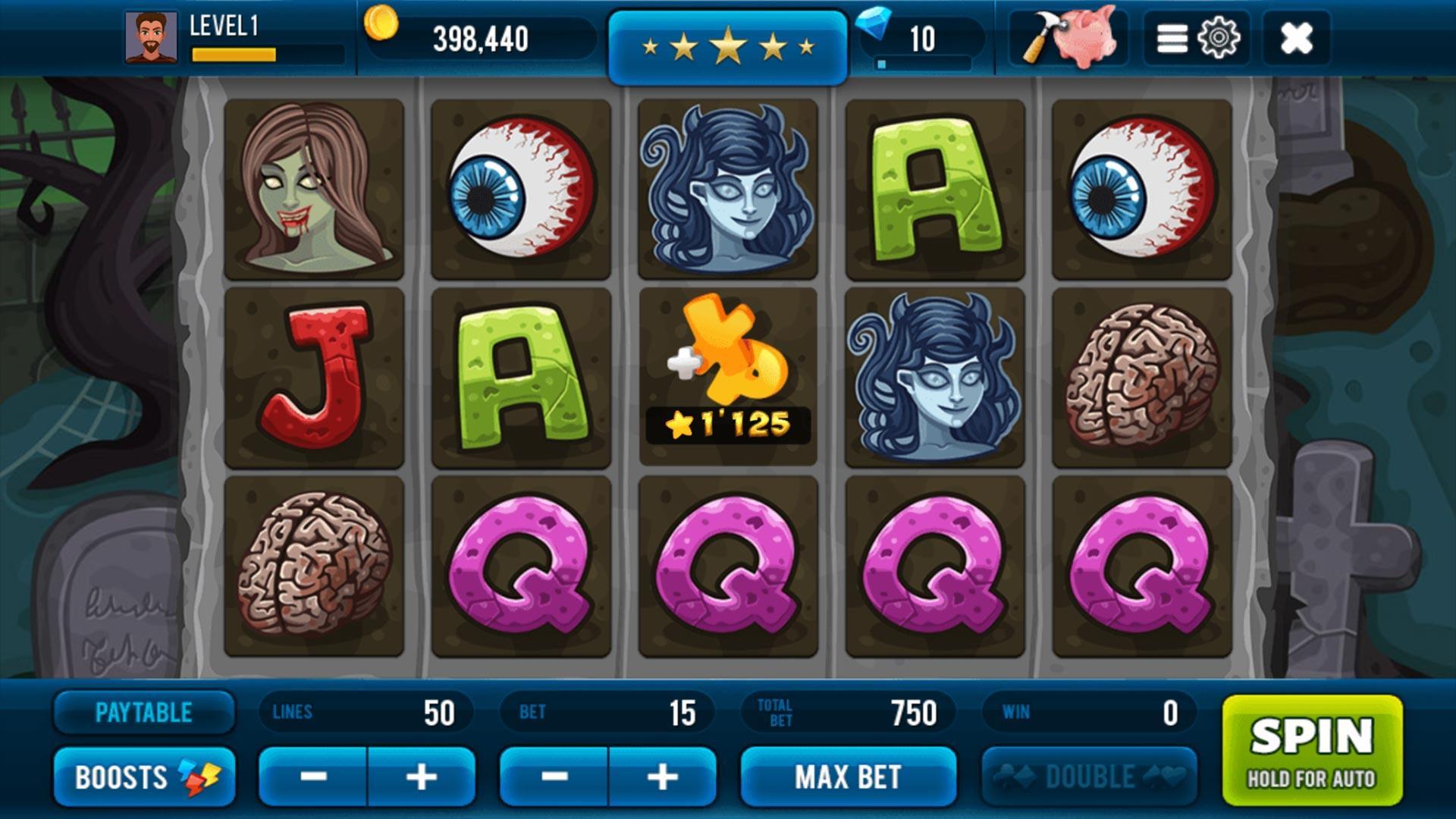 Zombie Casino Slot Machine Capture d'écran 1