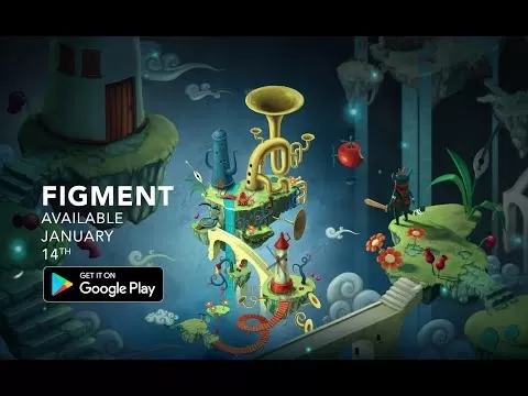 Figment-Gameplay-Screenshot, der eine surreale Traumwelt zeigt
