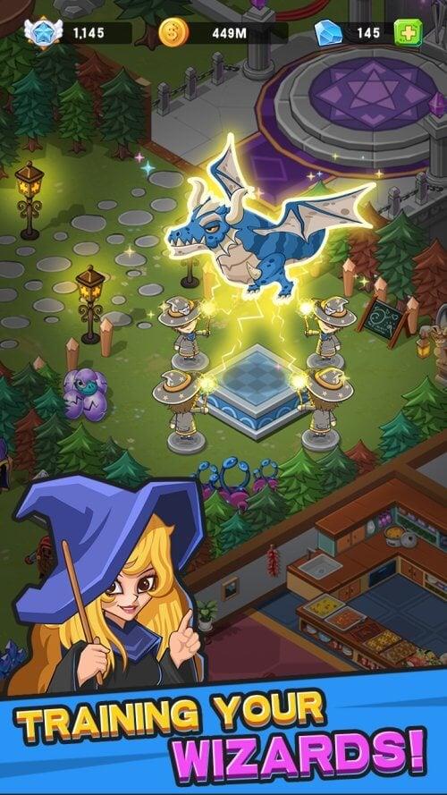 Idle Wizard College Ảnh chụp màn hình 1