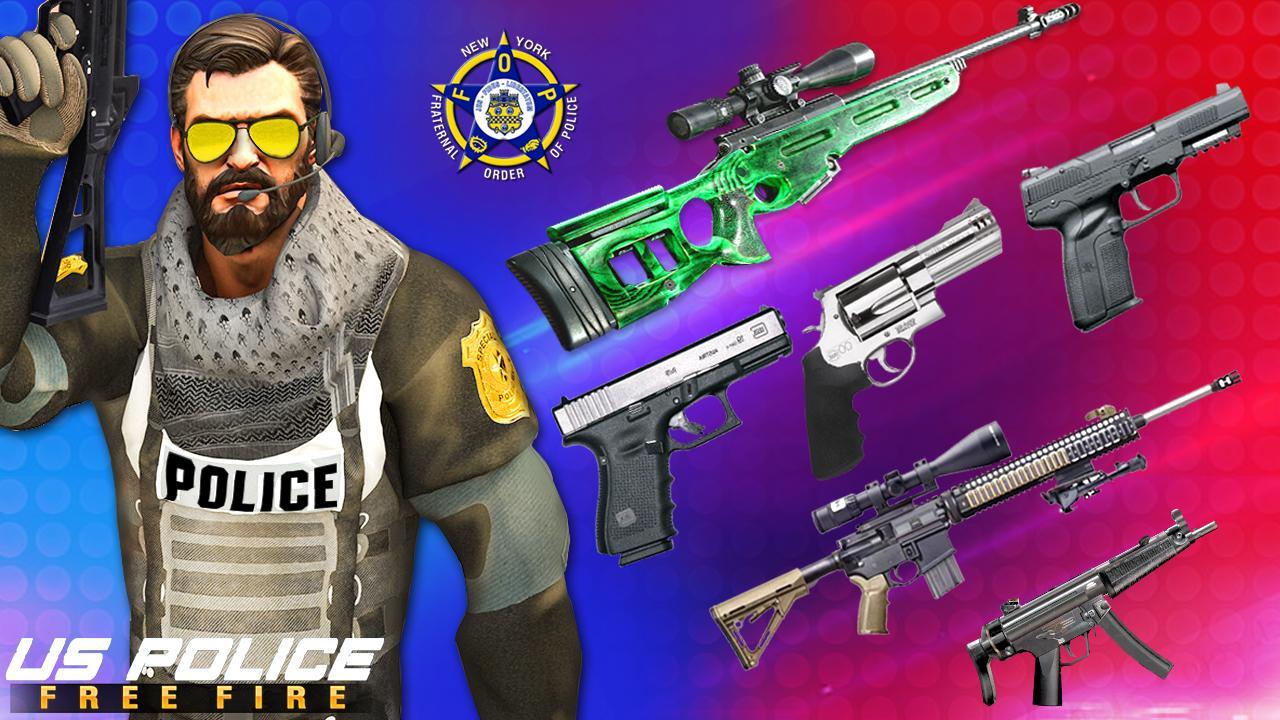 US Police Free Fire - Free Action Game Ekran Görüntüsü 2