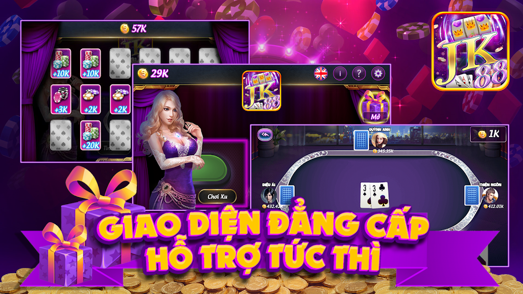 JK88 Game Bai No Hu Zrzut ekranu 0