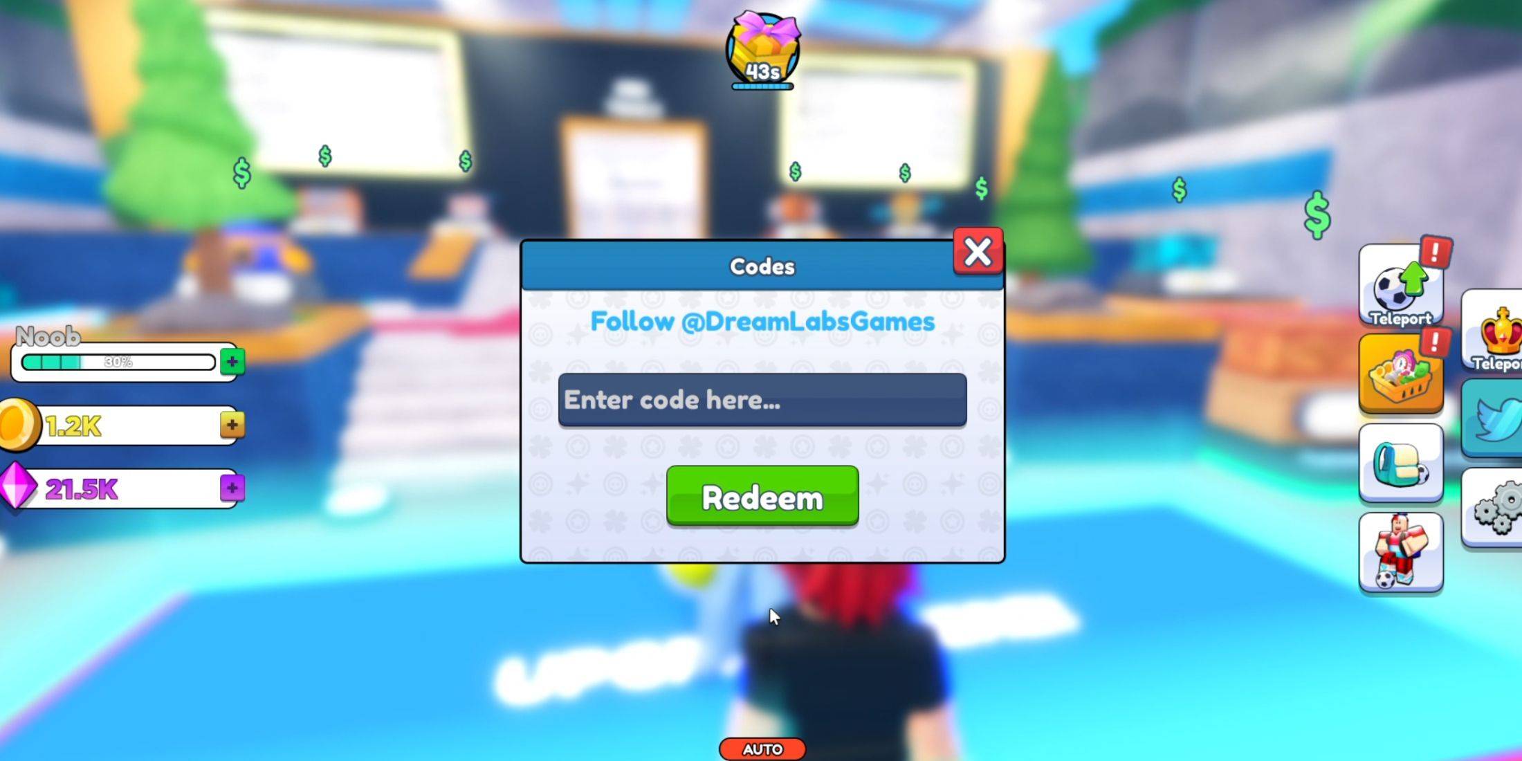 Image: Code redemption interface