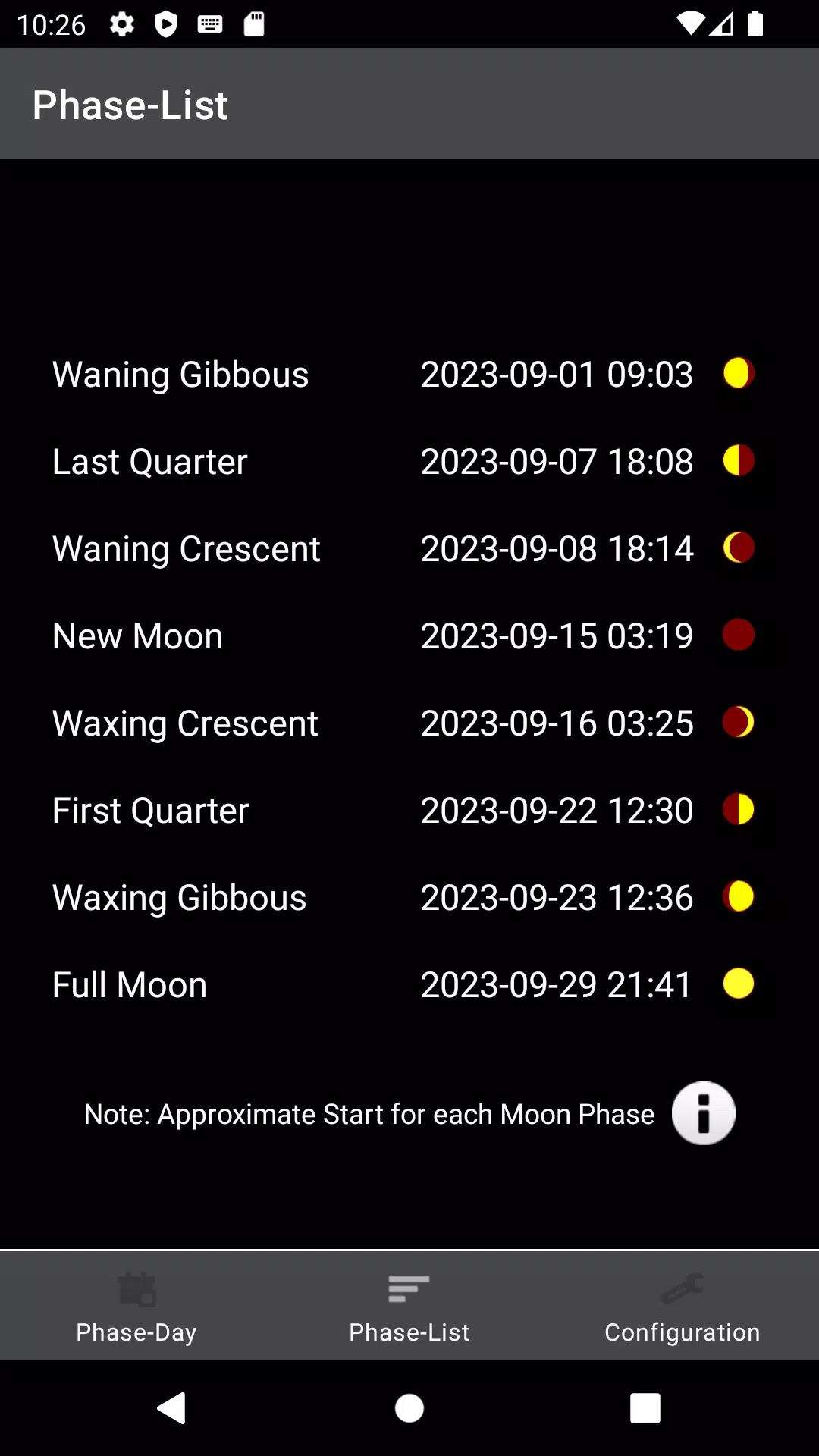 Schermata Moon Phases Widget 2