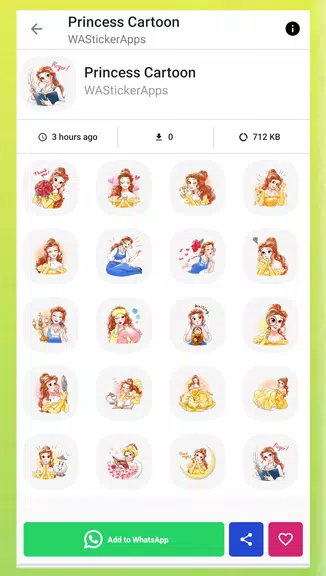 Princess Animated Stickers Ekran Görüntüsü 3