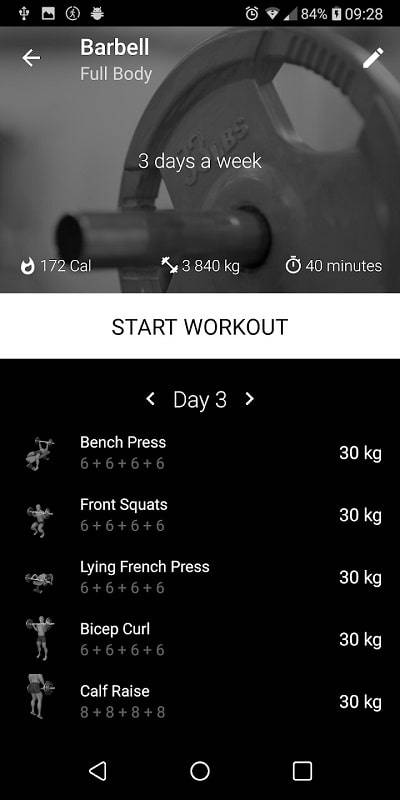 Barbell Home Workout ဖန်သားပြင်ဓာတ်ပုံ 1