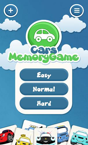 Cars memory game for kids Schermafbeelding 0