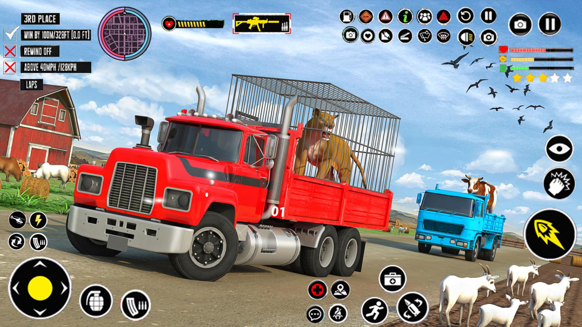 Animals Transport Truck Games स्क्रीनशॉट 0