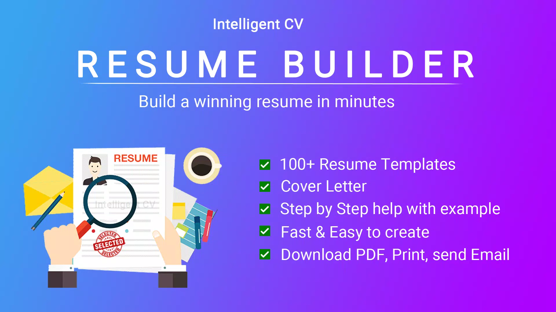 Resume - Intelligent CV maker ဖန်သားပြင်ဓာတ်ပုံ 0