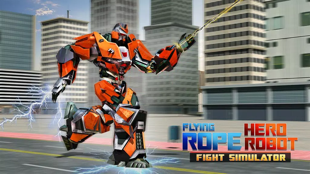 Flying Rope Hero Robot Fight Simulator Captura de tela 2