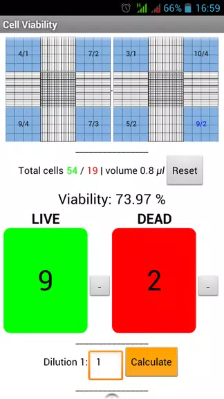 Cells Calculator Capture d'écran 3