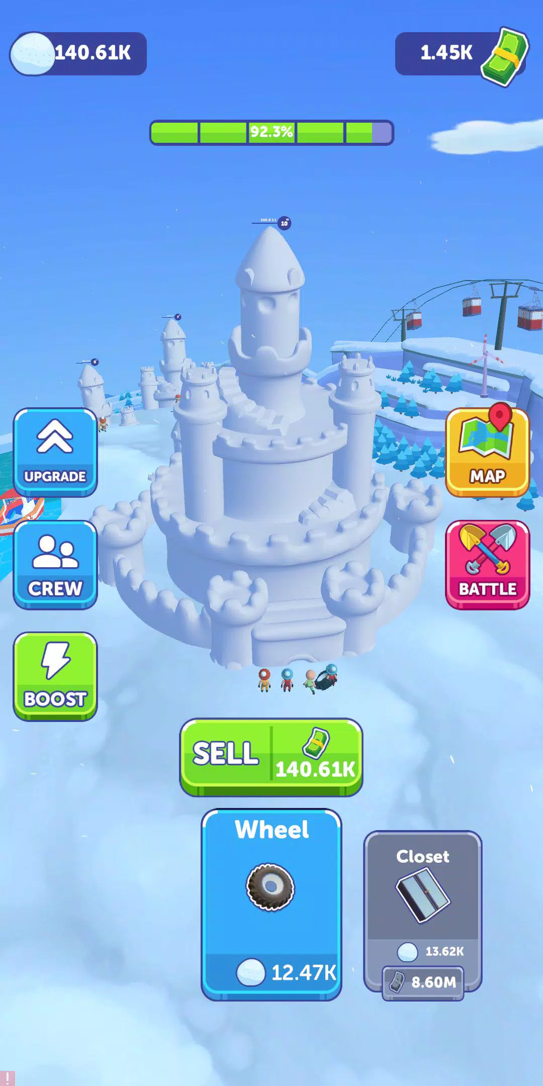 Snow Castle: Idle Clicker स्क्रीनशॉट 1