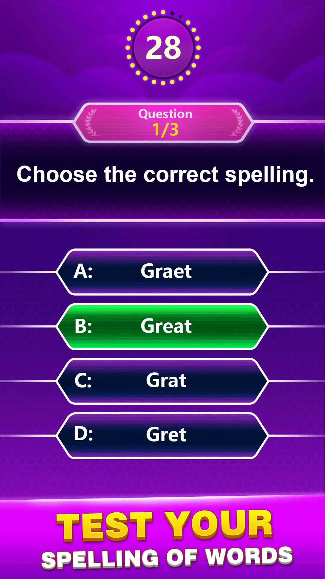 Spelling Quiz Ảnh chụp màn hình 0