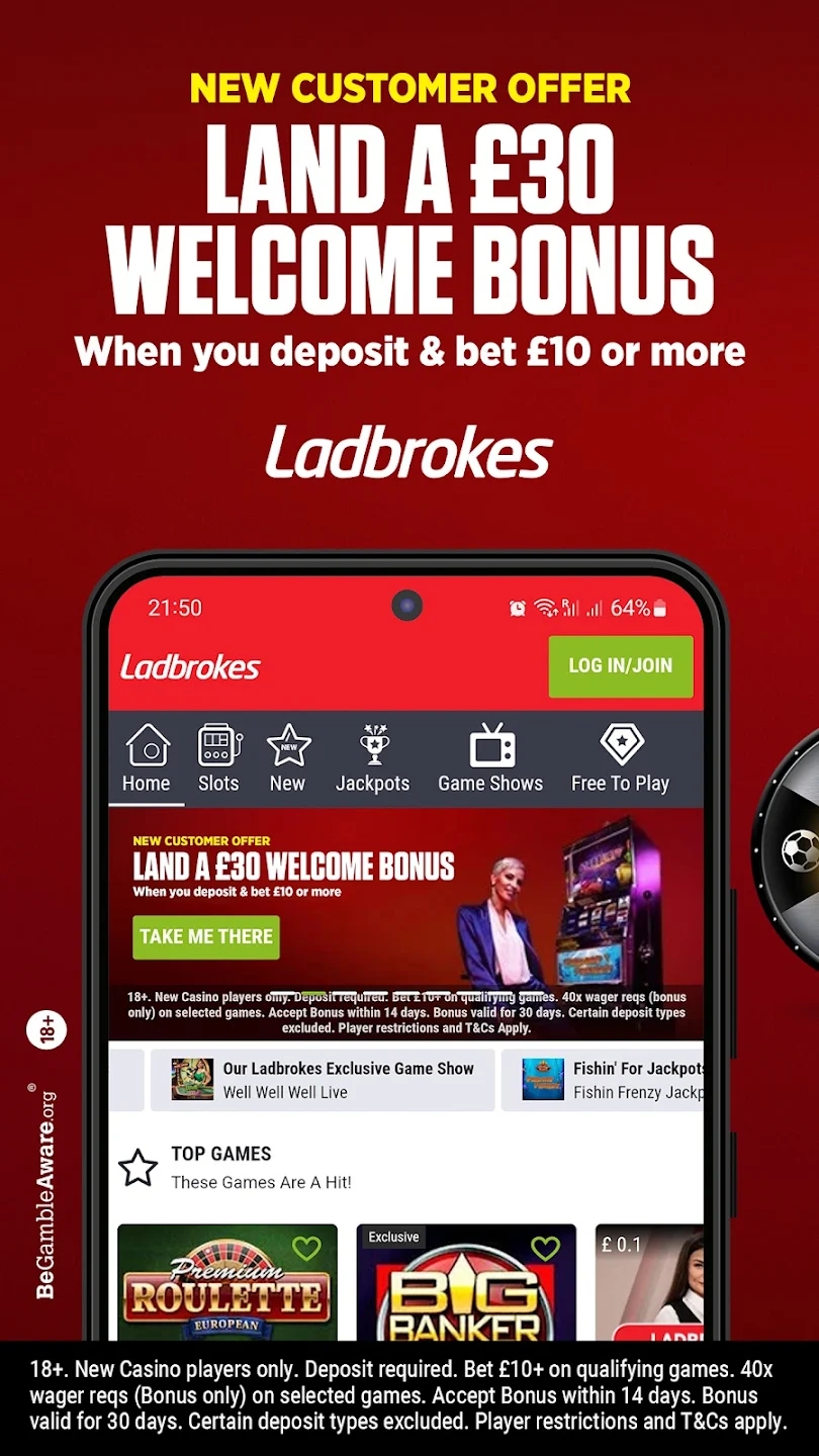 Ladbrokes Casino Slots & Games 스크린샷 1