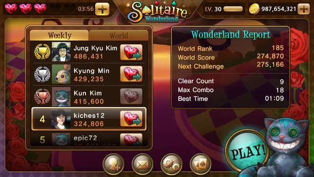 Schermata Solitaire Wonderland 1