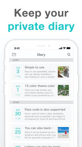 Simple Diary - journal w/ lock Captura de tela 0