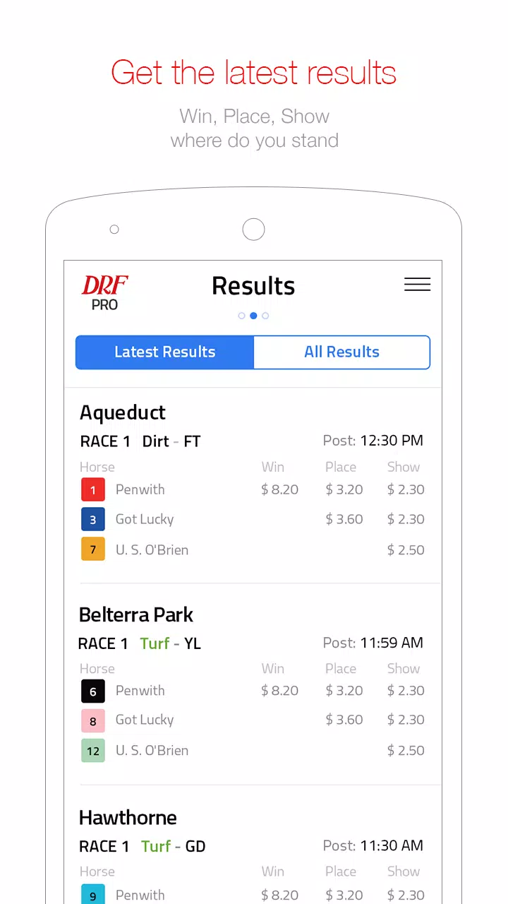 Daily Racing Form स्क्रीनशॉट 1