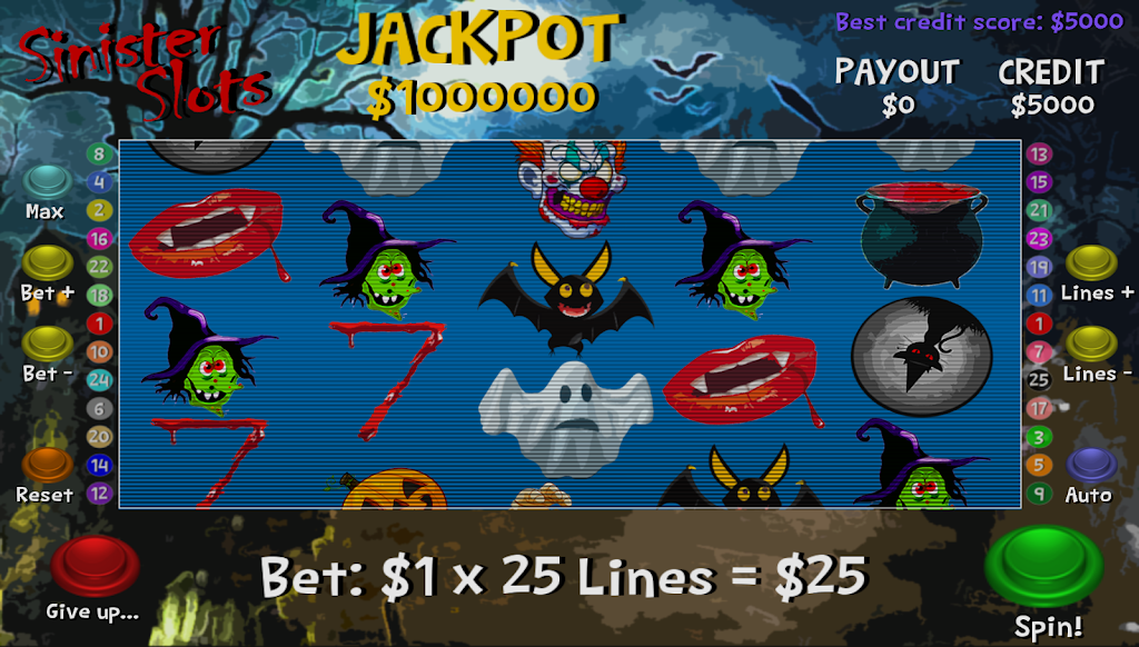 Sinister Slots スクリーンショット 2