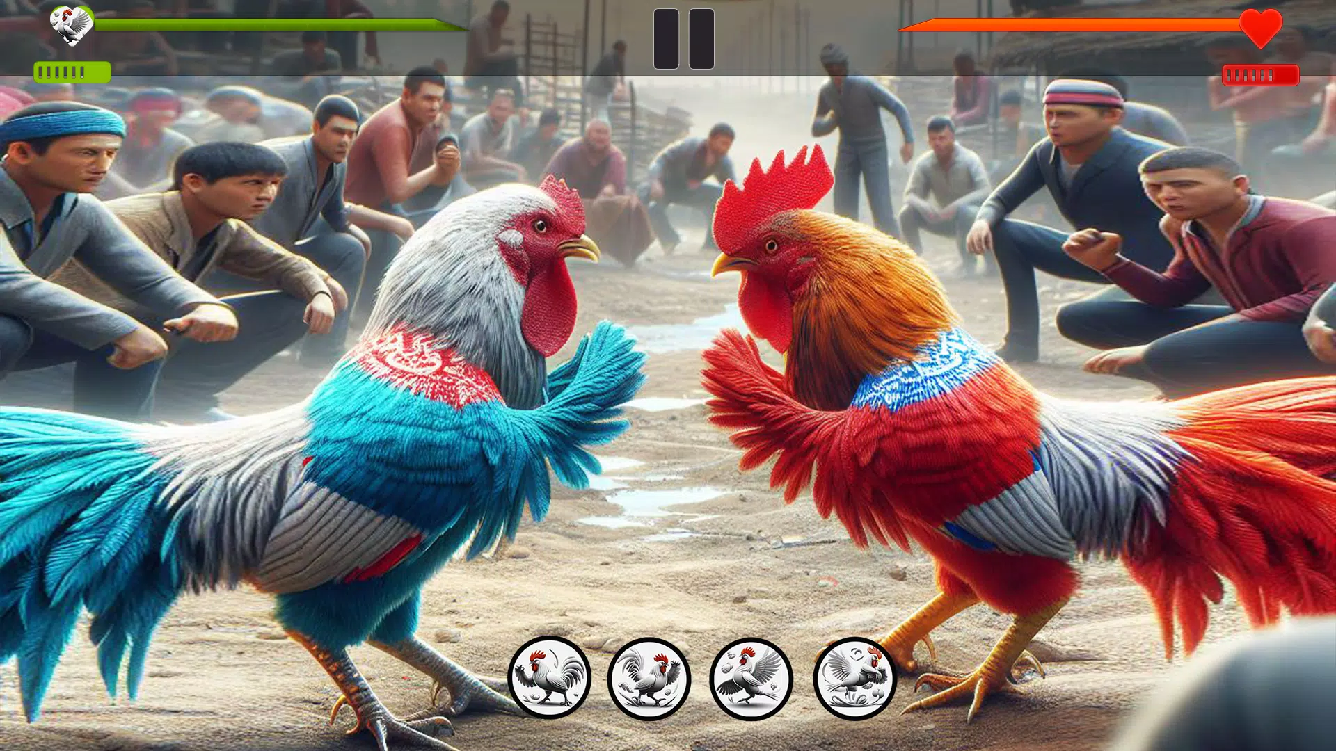 Farm Rooster Fighting Chicks 1 Captura de tela 0