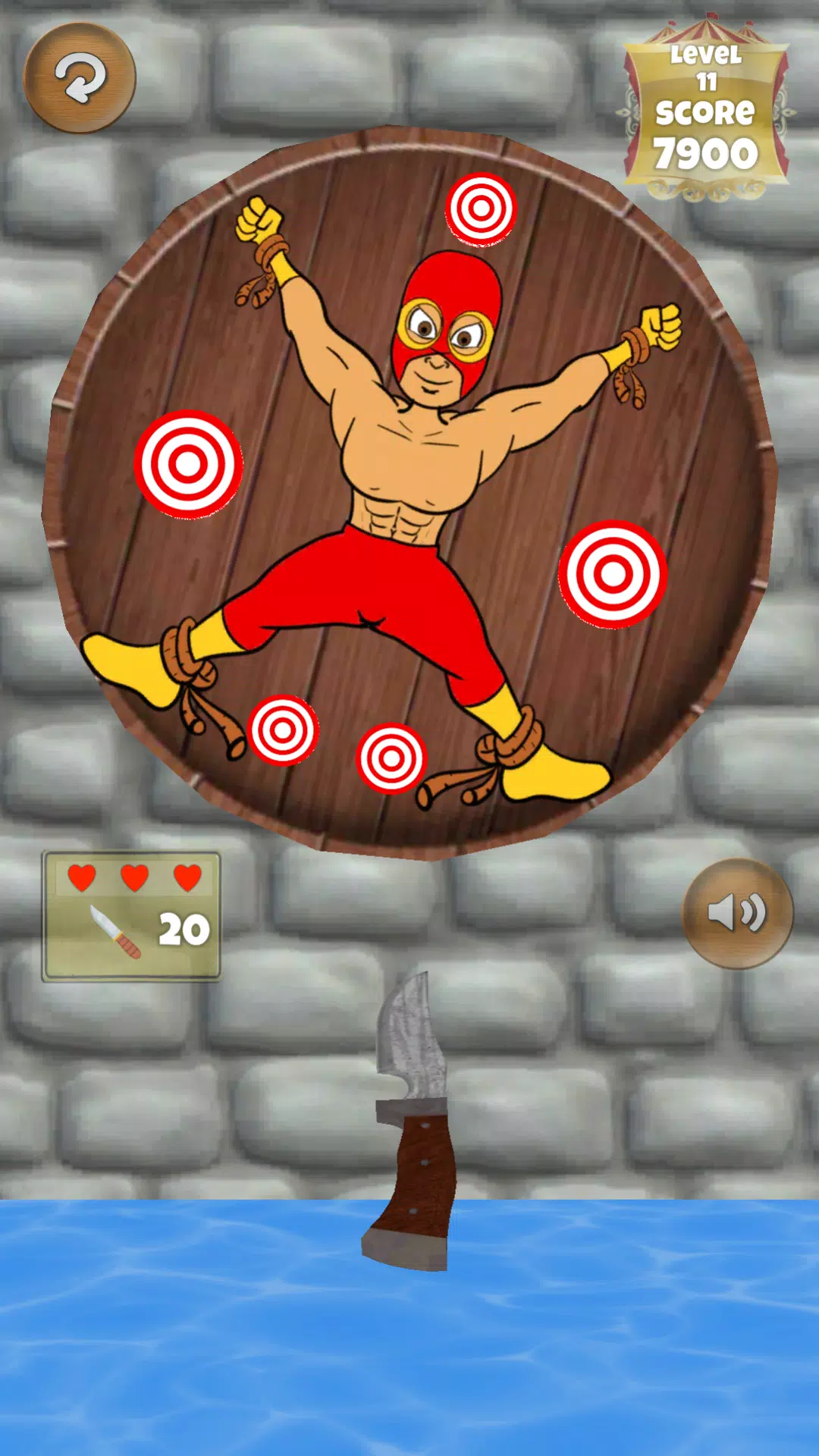 Classic Knife Throwing Game Ảnh chụp màn hình 1