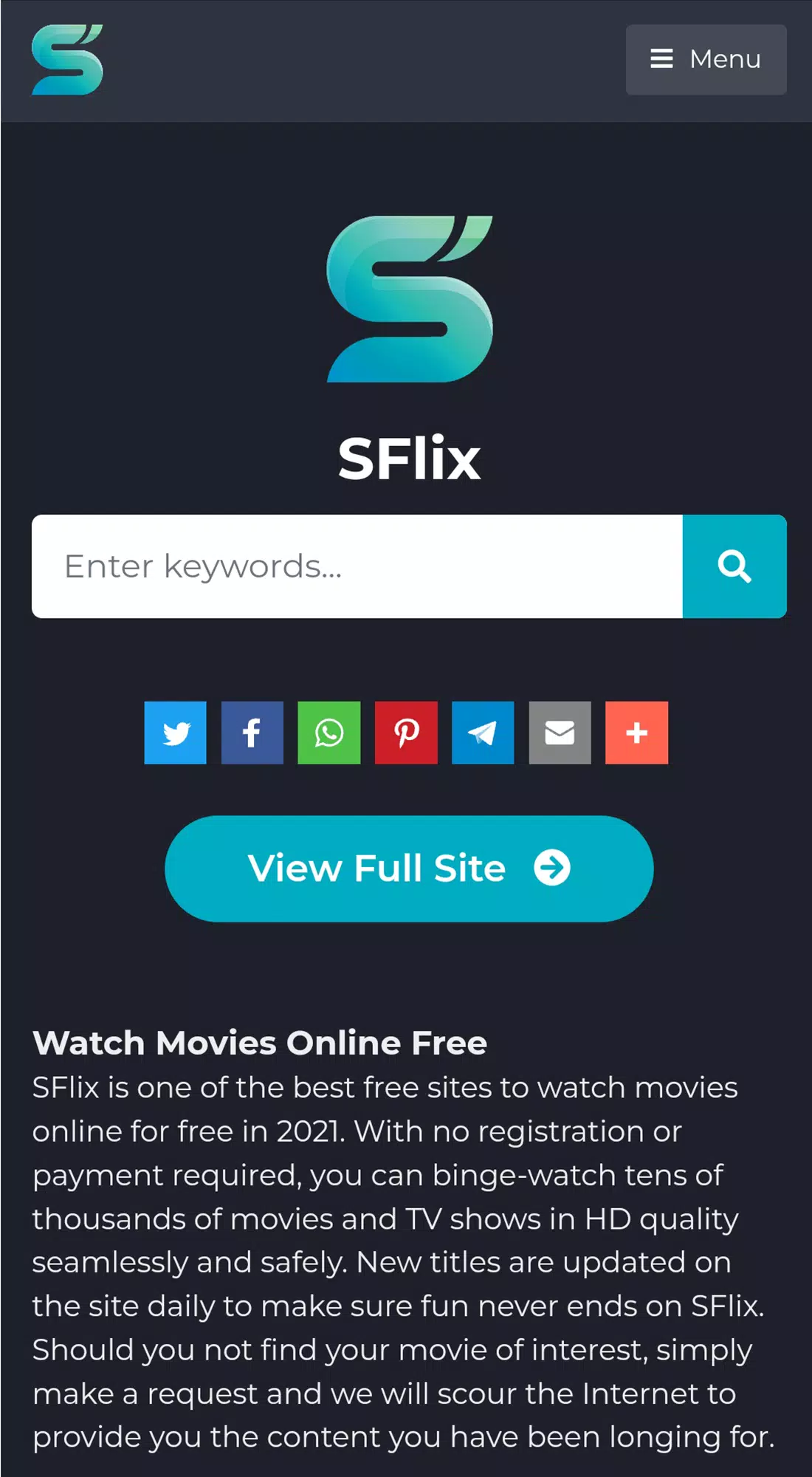 SFlix for Movies and Series स्क्रीनशॉट 0