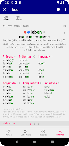 German Dictionary Ekran Görüntüsü 0