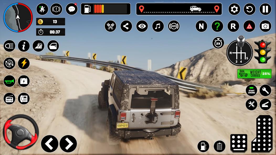 Offroad Jeep Driving & Parking Mod Captura de tela 1