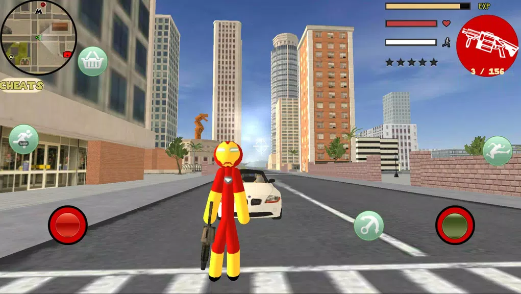 Iron Stickman Rope Hero Gangst Screenshot 0