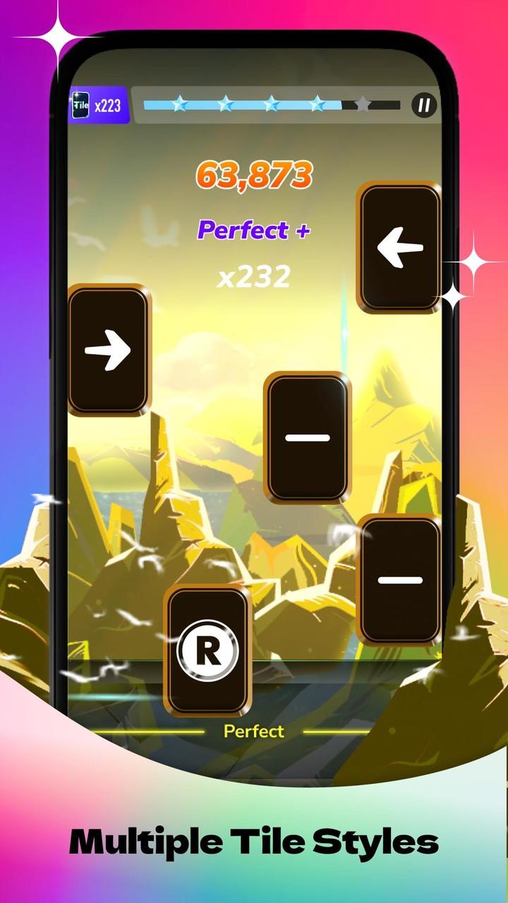 Rhythm Rush-Magic Piano Tiles ภาพหน้าจอ 0