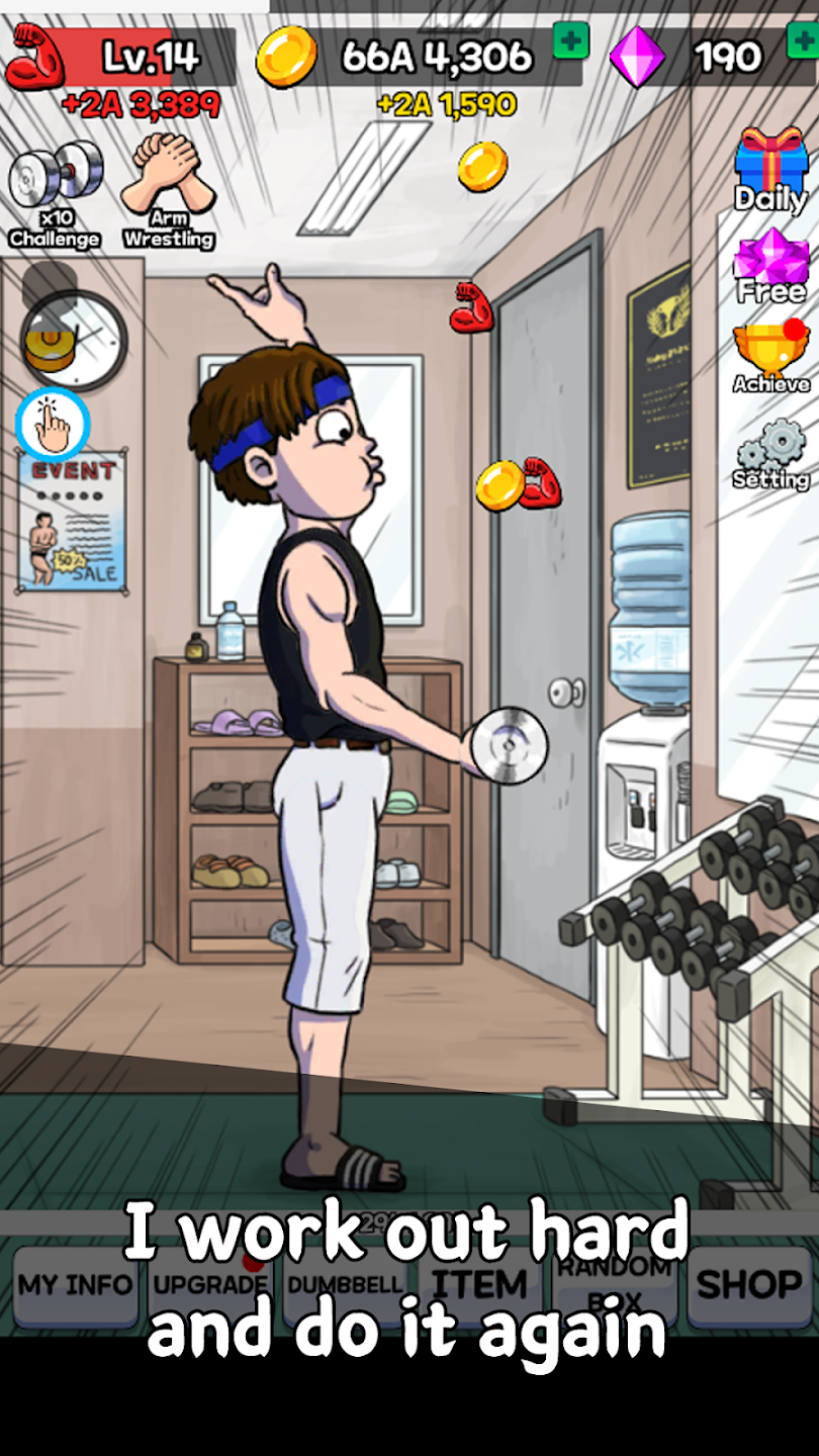 Arm Wrestling Clicker APK Ảnh chụp màn hình 2