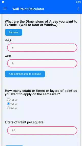 Wall Paint Calculator ภาพหน้าจอ 2