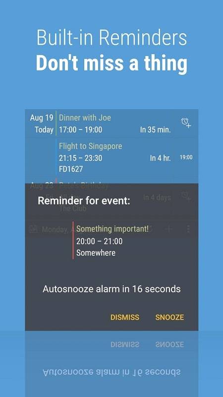 Calendar Widget: Month/Agenda Captura de tela 1