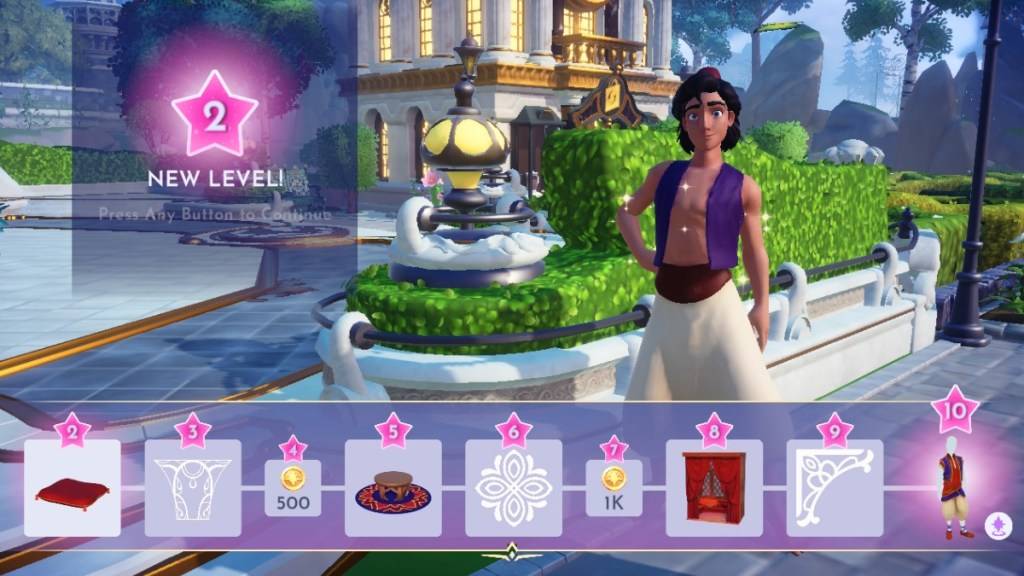 Aladdin Friendship Path Rewards no Disney Dreamlight Valley