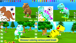 Dinosaur Coloring 3D - AR Cam स्क्रीनशॉट 0