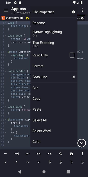 Acode - code editor Mod Tangkapan skrin 1