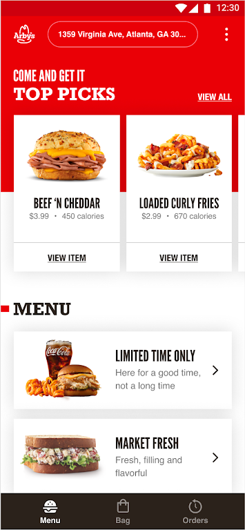 Schermata Arby's Fast Food Sandwiches 0