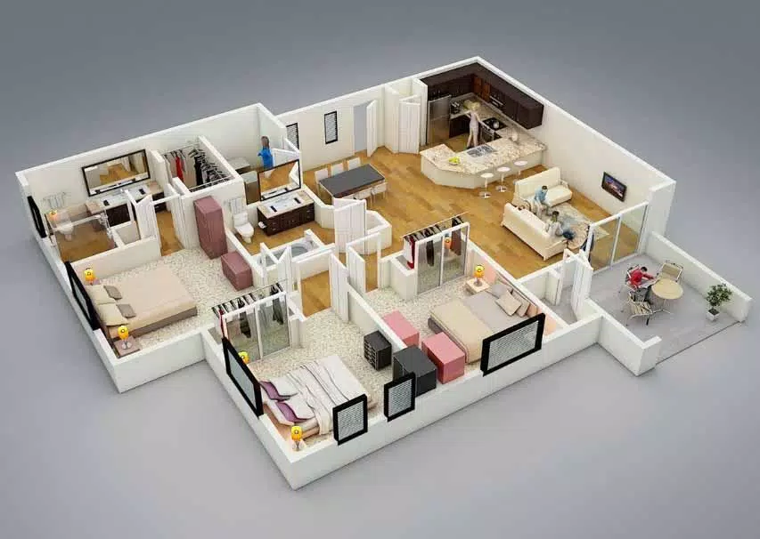 3D small house design Captura de pantalla 1