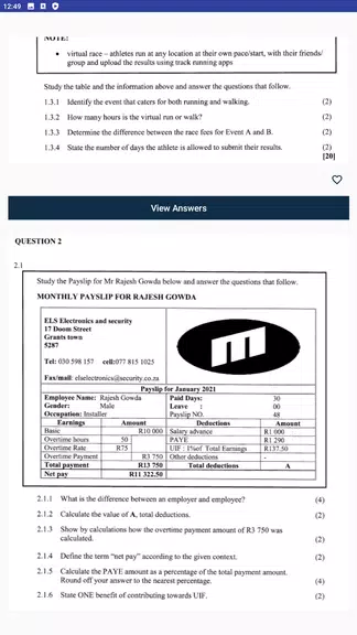 Grade 11 Mathematical Literacy Ảnh chụp màn hình 3