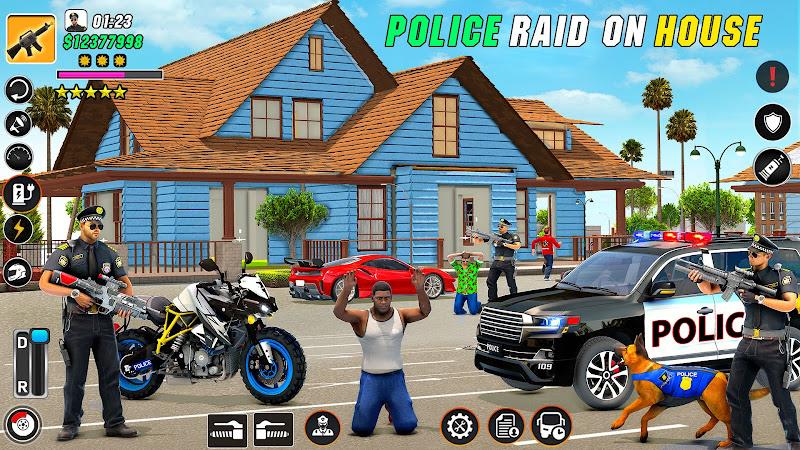 Police Motor Bike Crime Chase 스크린샷 0