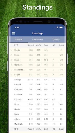 Football NFL 2017 Schedule, Live Scores, & Stats स्क्रीनशॉट 1