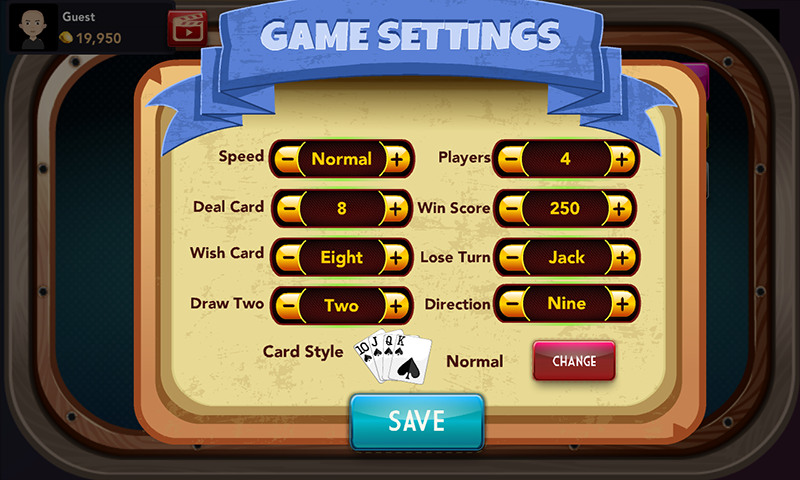 Offline Crazy Eights - Free Card Game ဖန်သားပြင်ဓာတ်ပုံ 1