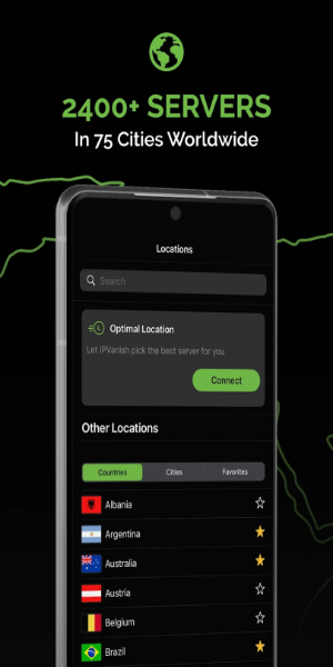 IPVanish: VPN Location Changer Mod ภาพหน้าจอ 1