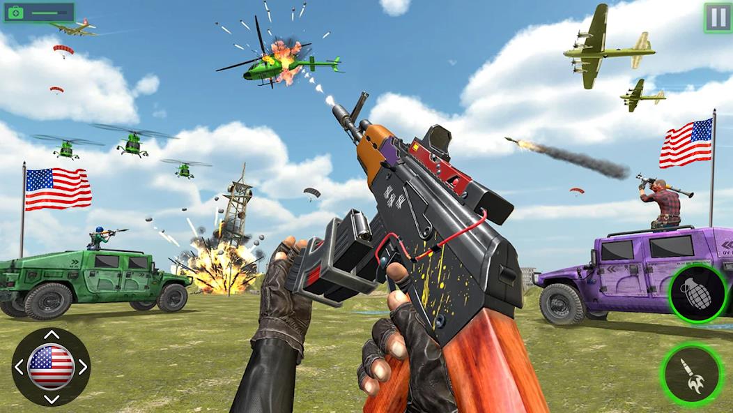 Gun Games Offline Fps Shooting Mod Ảnh chụp màn hình 1