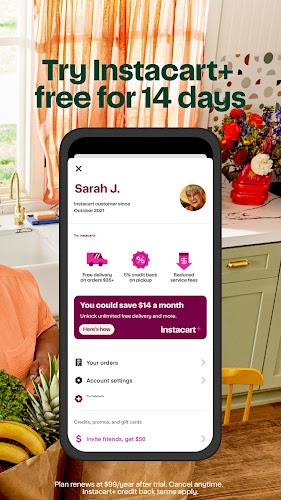 Instacart: Food delivery today Ekran Görüntüsü 1