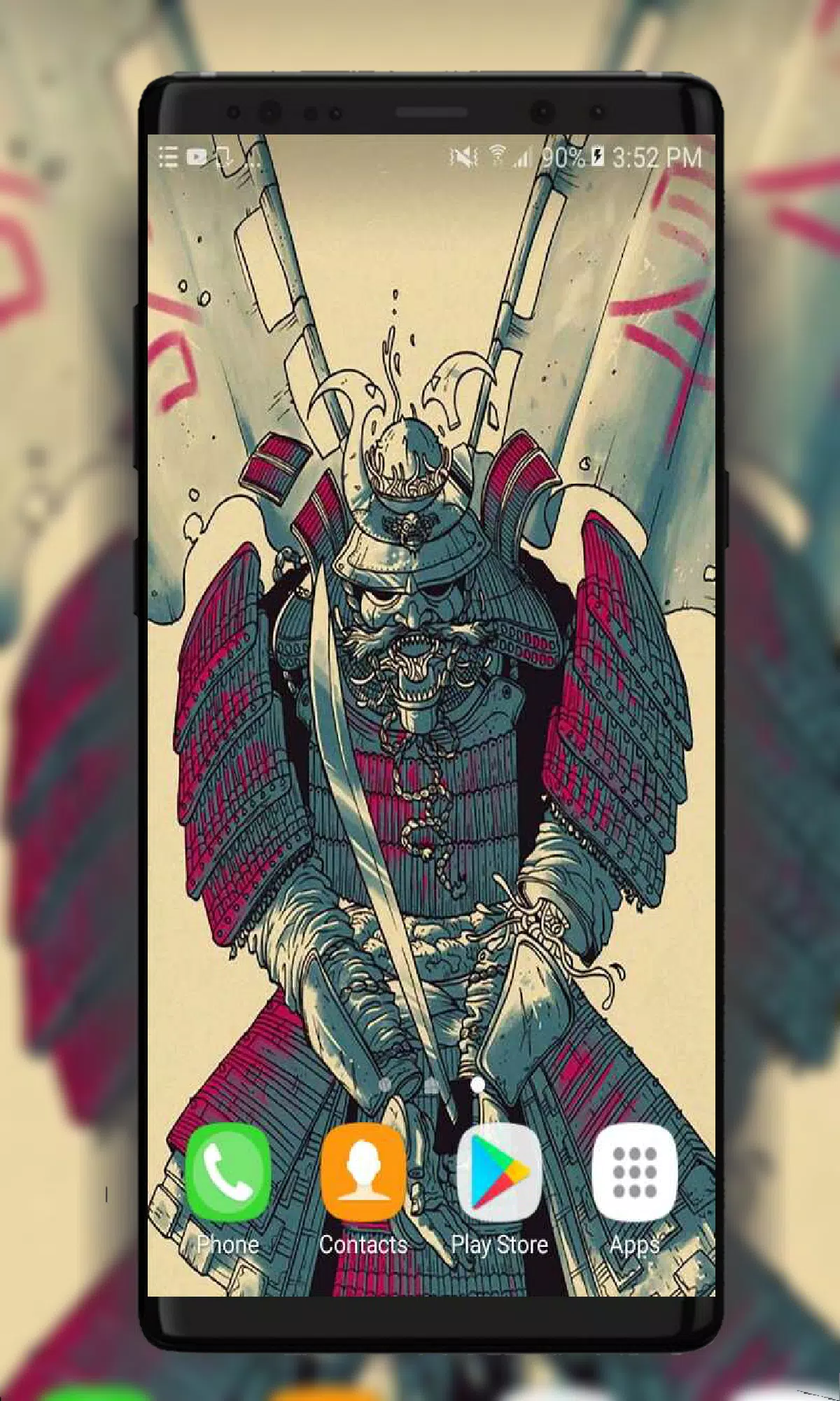 Samurai Art Wallpaper Schermafbeelding 2