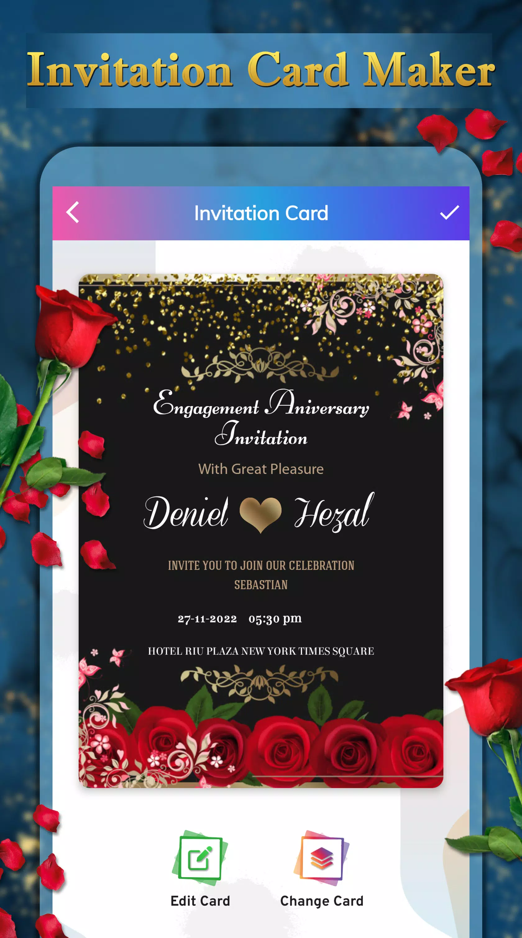 Invitation Card Maker Captura de tela 2