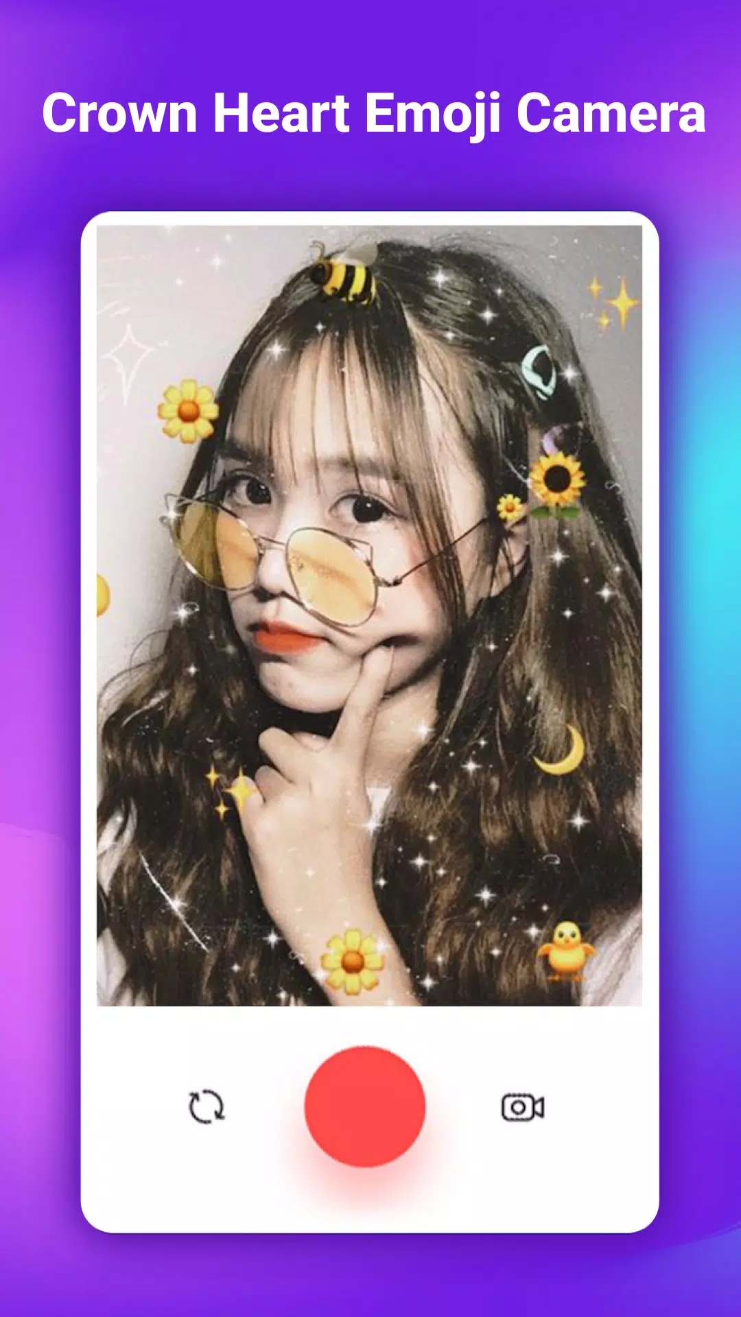 Crown Heart Emoji Camera 스크린샷 2