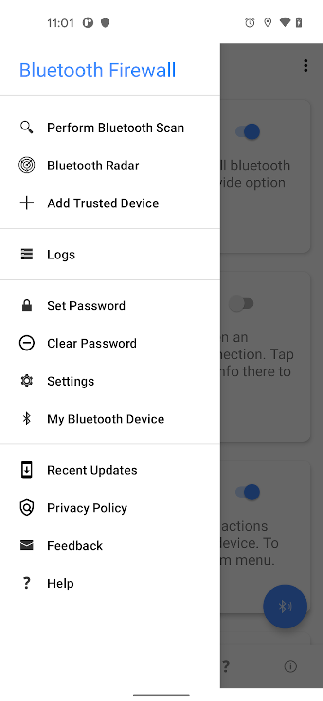 Bluetooth Firewall Trial スクリーンショット 1