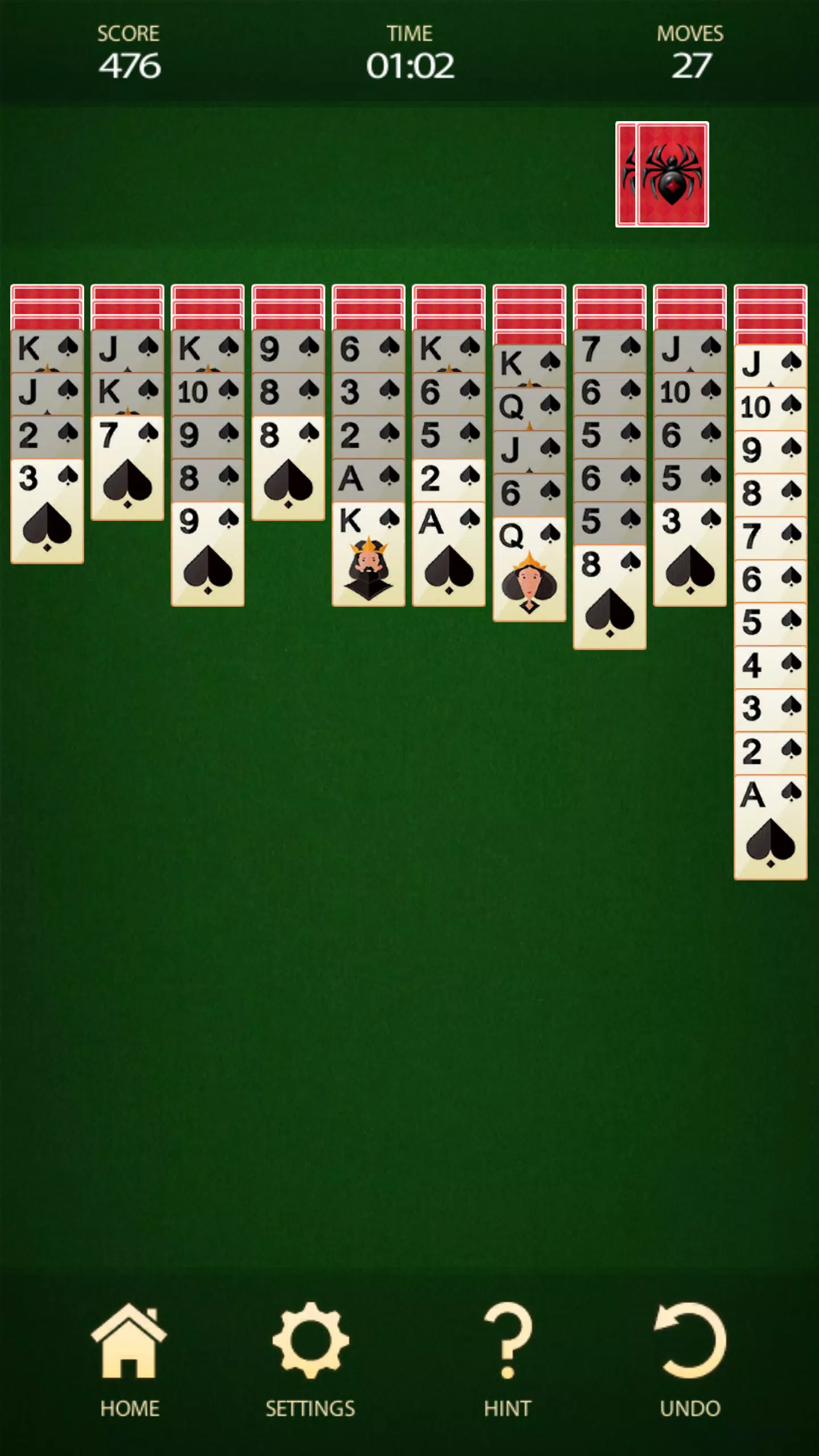 Spider Solitaire: Card Game Capture d'écran 1