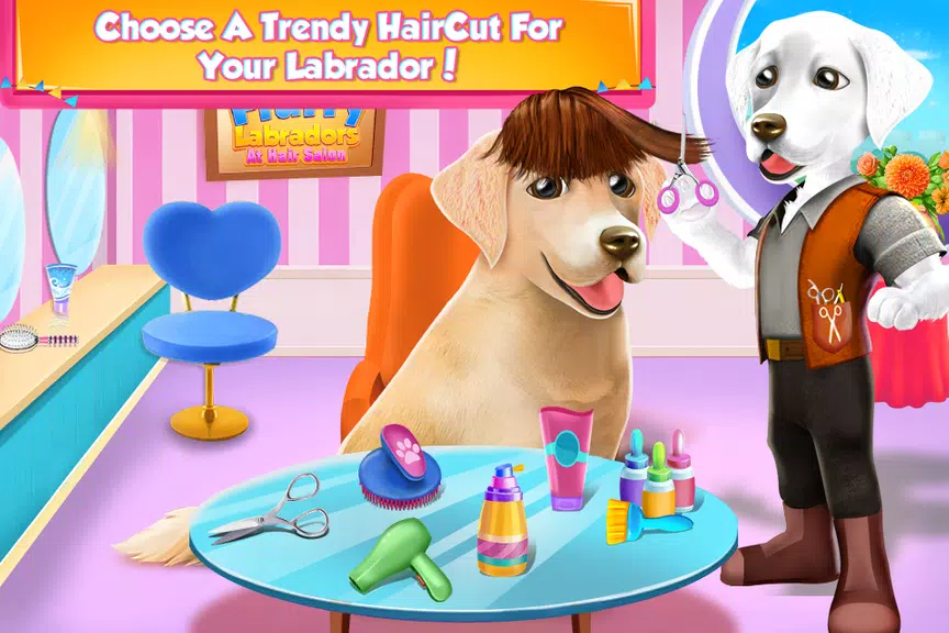 Fluffy Labradors at Hair Salon スクリーンショット 2