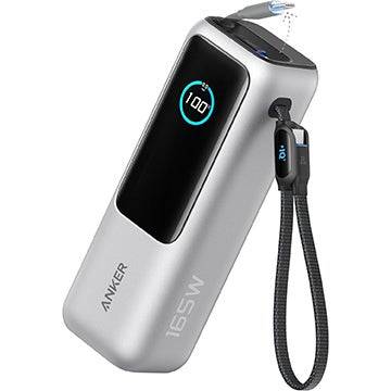 Anker 25.000mAh 165W iki yerleşik USB Tip C kablosu ile güç bankası